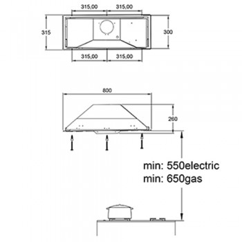 هود آشپزخانه میکس مدل B1180- B1160 TC
