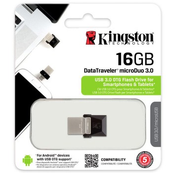 فلش مموری Kingston مدل DTDUO3 ظرفیت 16 گیگابایت